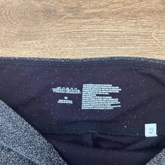 WILD FABLE Black Sparkle Leggings Women's Size Medium - Picture 4 of 4